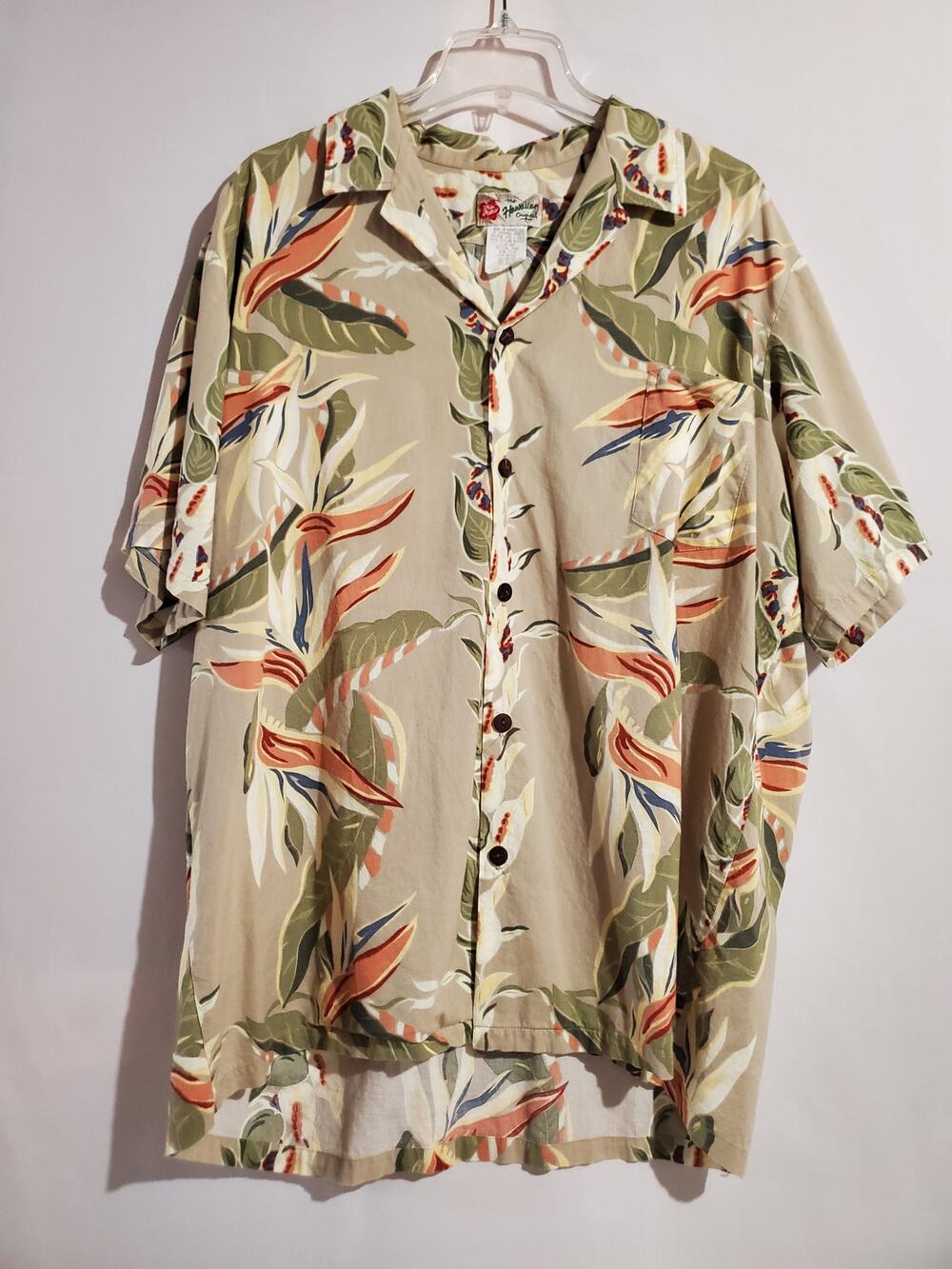 Hilo Hattie Vtg Hawiian Original Button Up Tropical Floral Shirt Mens Size 2X